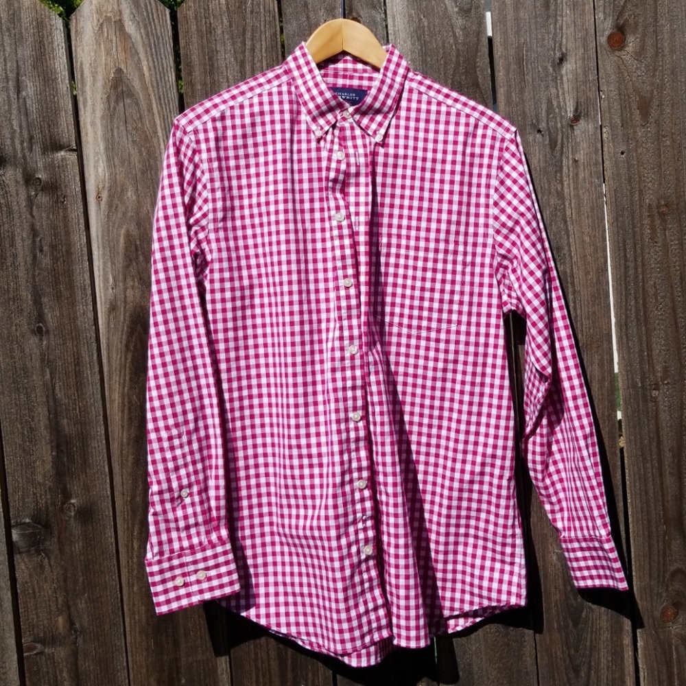 *Donated* Charles Tyrwhitt Weekend magenta check M